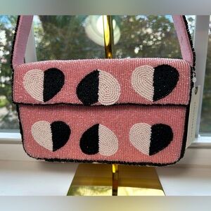 NWT🌷Anthropology Heart Beaded Bag